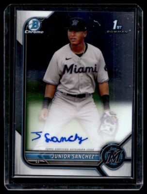 2022 Bowman Chrome #CPA-JSZ Junior Sanchez Auto