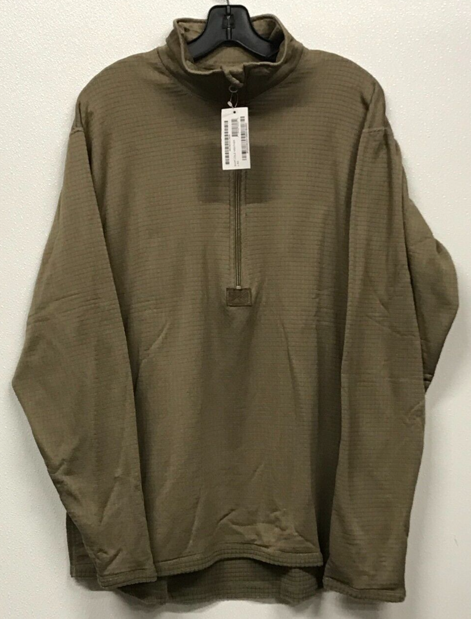 Mid Weight Cold Weather Half zip Grid Waffle Pullover Shirt