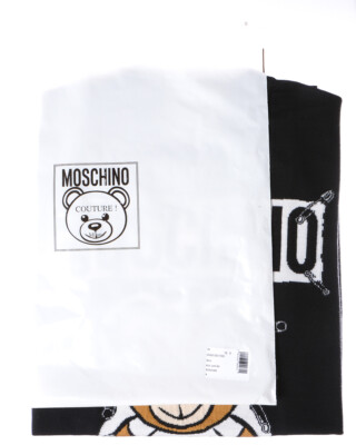 Pre-owned Moschino Dress F/w Wool Made In Italy Woman Black V04935501 1555 Sz.s Make Offer