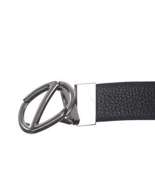 Pre-owned Zegna Belt Double Face Leather Italy Man Black Bkibm2994g Nvt Sz.105 Make Offer