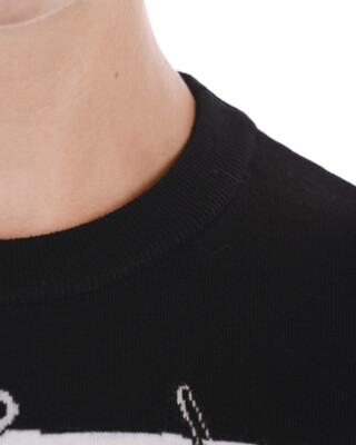 Pre-owned Moschino Dress F/w Wool Made In Italy Woman Black V04935501 1555 Sz.s Make Offer