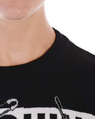 Pre-owned Moschino Sweater Pullover Wool Italy Woman Black V09195501 1555 Sz.s Make Offer