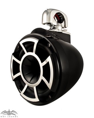 Wet Sounds REV 8 Swivel Clamp Tower Speakers w/ Wet Sounds Suitz Covers - Black
