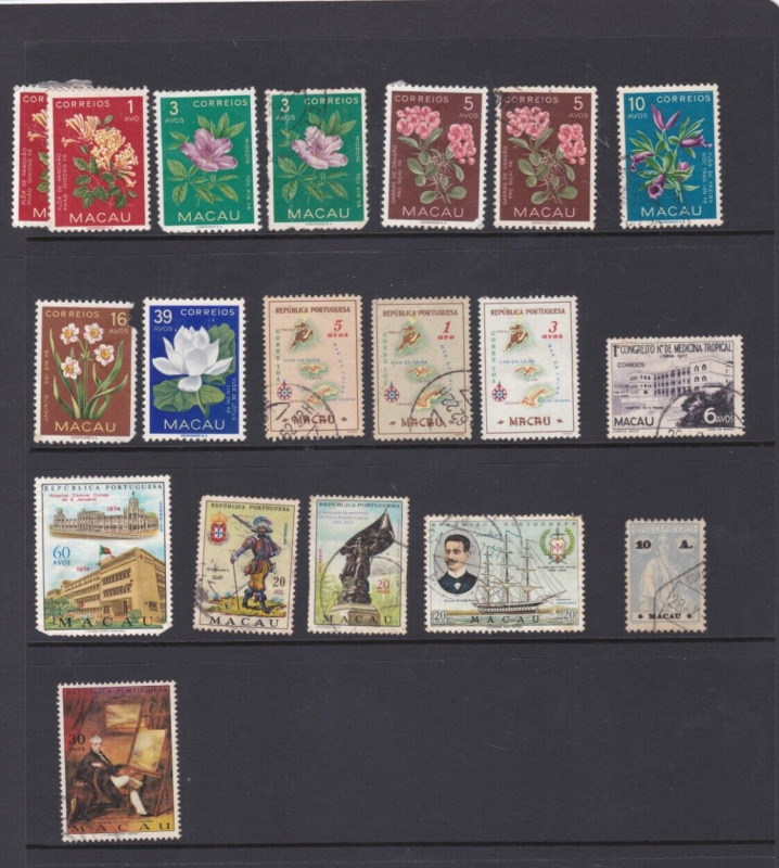 19 Stamps From Macau - 16 Used And 3 Mint/Mh - Most In Very Good Condition