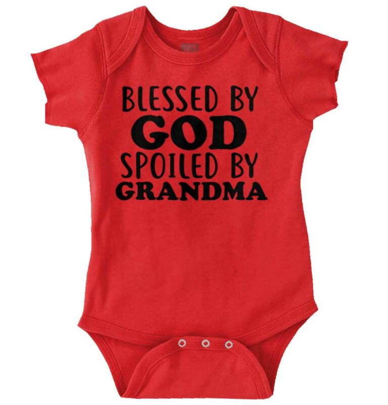 Blessed Spoiled By Grandma Nana Shower Gift Newborn Baby Boy Girl Infant Romper