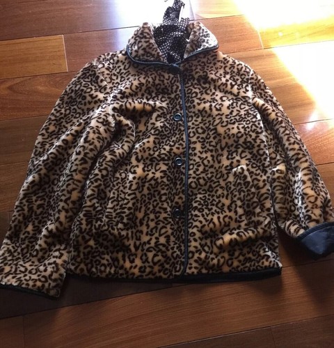 Leopard Coat faux Reversible Coat | eBay