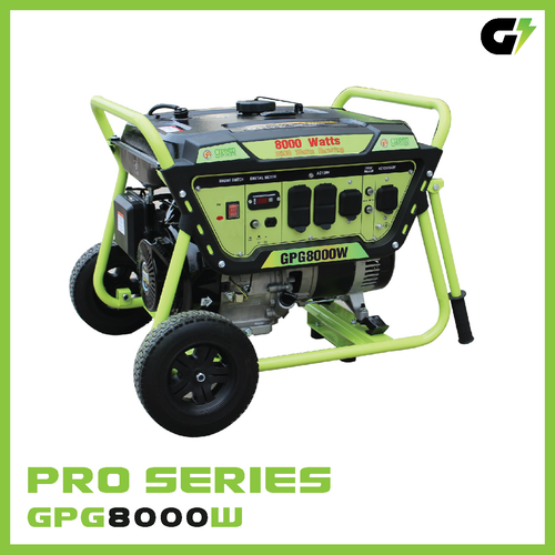 Green-Power America 8000W Portable Gas Powered Generator/Rec