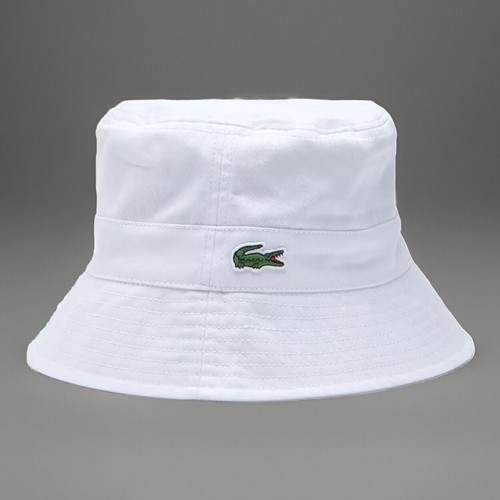 Lacoste Drawstring Cotton Bob Bucket Hat RK0822-001 White M