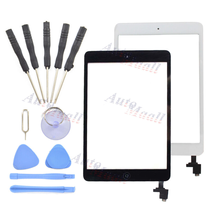 For Ipad Mini 1st 2nd Generation Touch Screen Glass Digitizer & Ic & Home Button