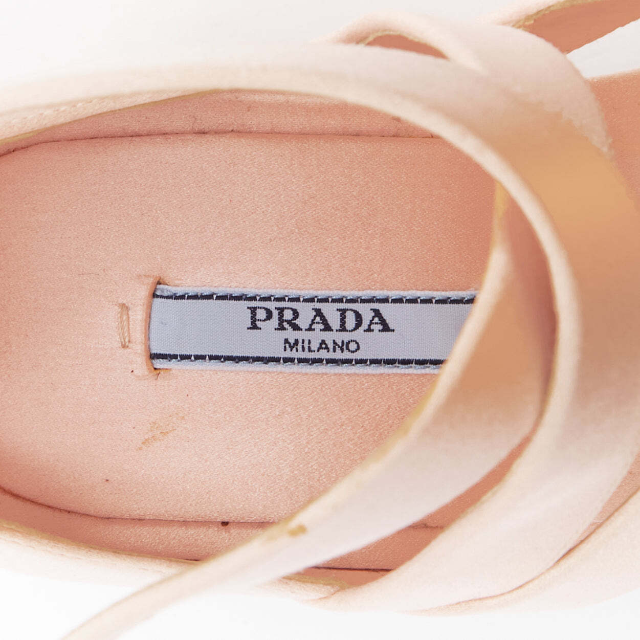 PRADA ピンクベージュ ハイヒール 37 Prada Monolith Rubber Cage Sandals Baby Pink Size 37