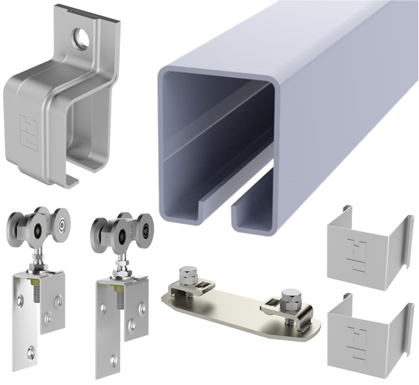 Sliding Garage Barn Industrial Door Gear Track System Heavy Duty