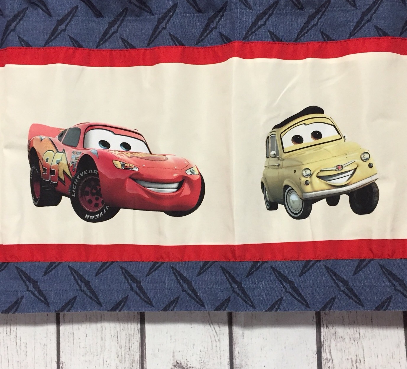 Lot of 2 Disney Pixar Cars Valances Lightning McQueen Tow Mater 60