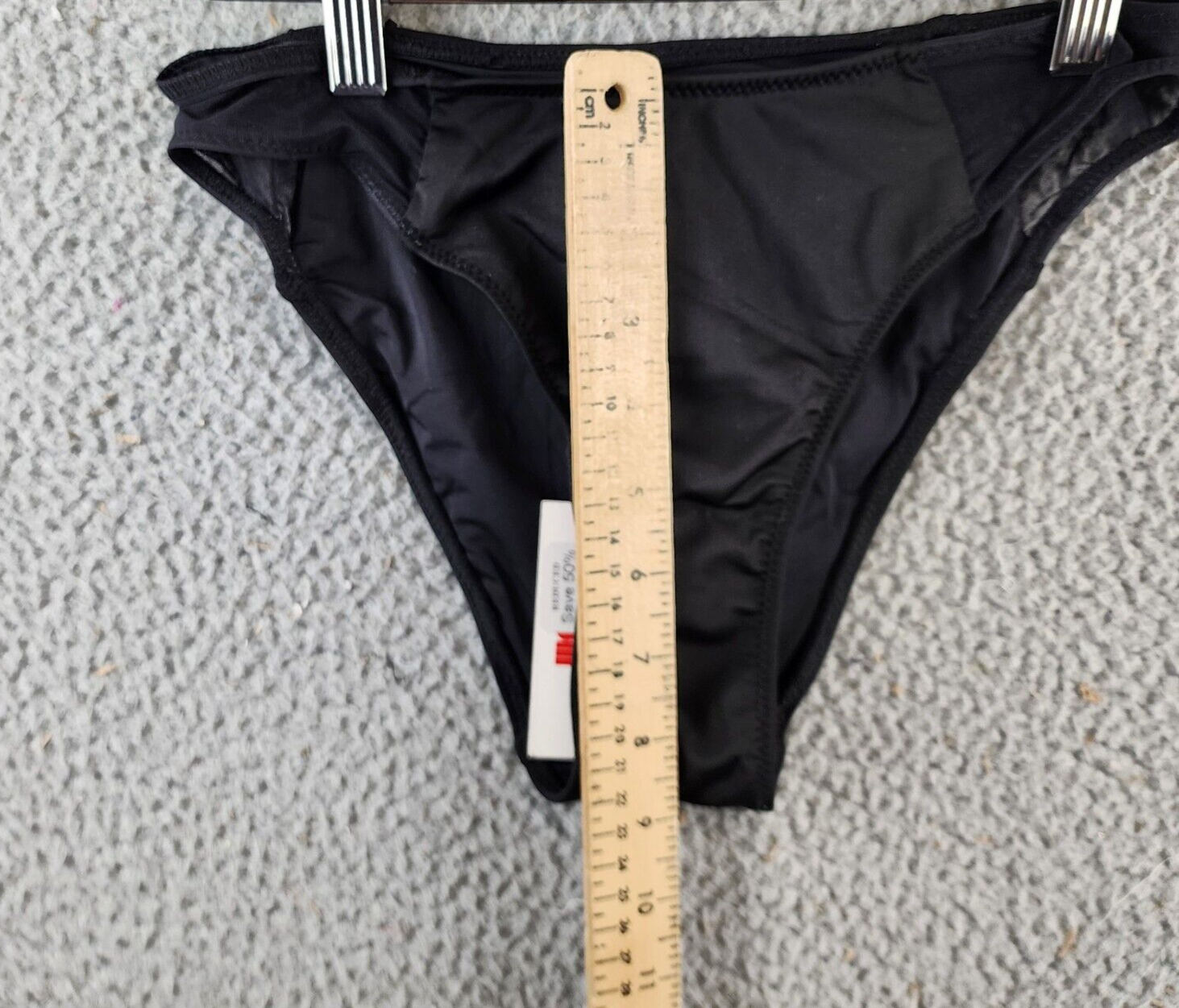 Solid & Striped The Emily Mesh Inset Bikini Bottoms Women's S Black Pull On - Picture 6 of 12