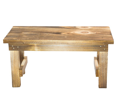 Rectangular Burned Cedar wood Hand Made Bonsai Tree Stand 9.25''x 4.75''x 4.75''