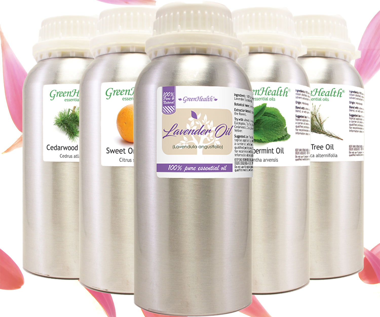 16-32 Fl Oz Aluminum Bottle, All Natural Uncut, 50+ Oils