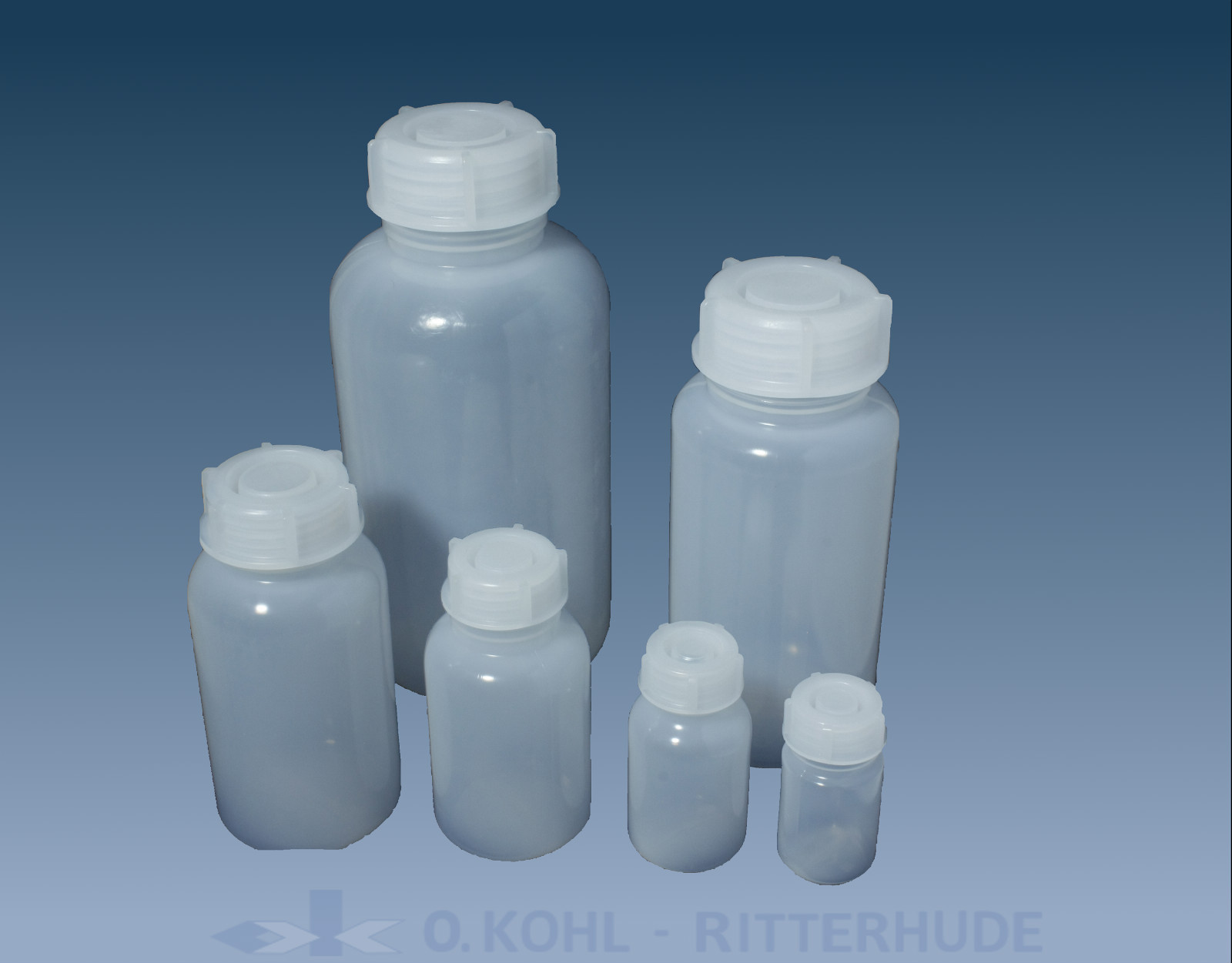 Weithalsflaschen Laborflasche PE Kunststoff Plastik rund Flasche mit Deckel