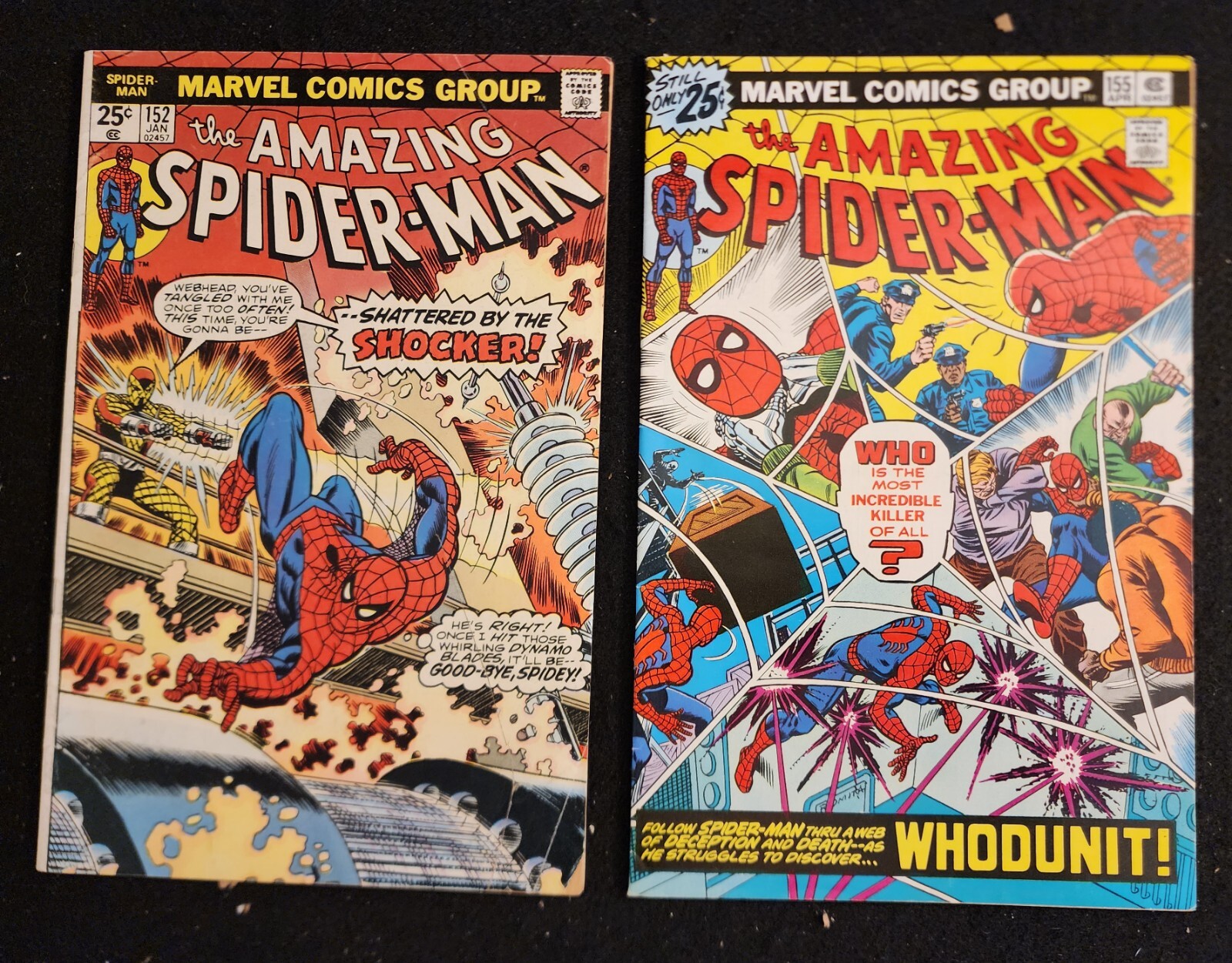 Johnny's - スパイディー Amazing Spider-Man #152 + 155 (Marvel Comics 1976) F+ Gil