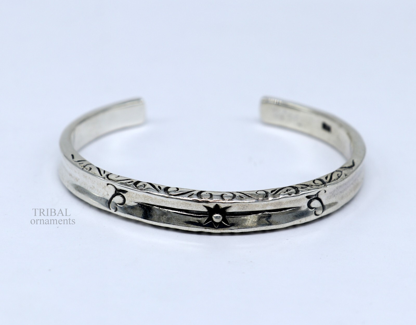 925 sterling silver handmade vintage design cuff bracelet