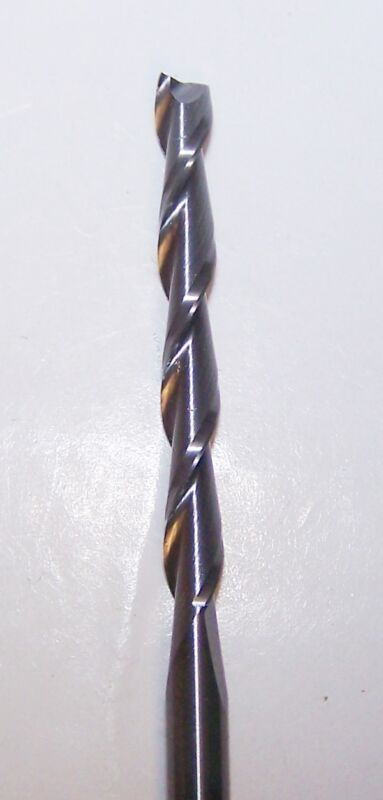 1/8" (.1250") 2 FLUTE LONG FLUTE (1.125") CARBIDE END MILL FOR WOOD OR PLASTIC