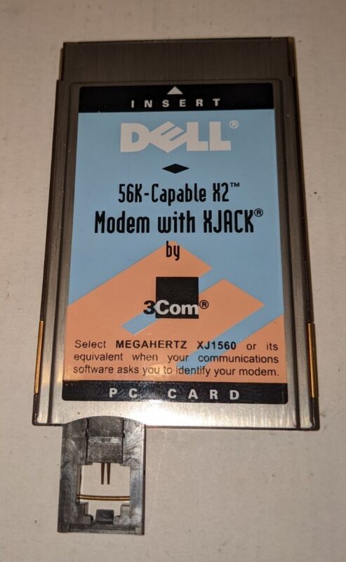 Dell 3Com 56K-Capable X2 PCMCIA Modem with XJack XJ1560