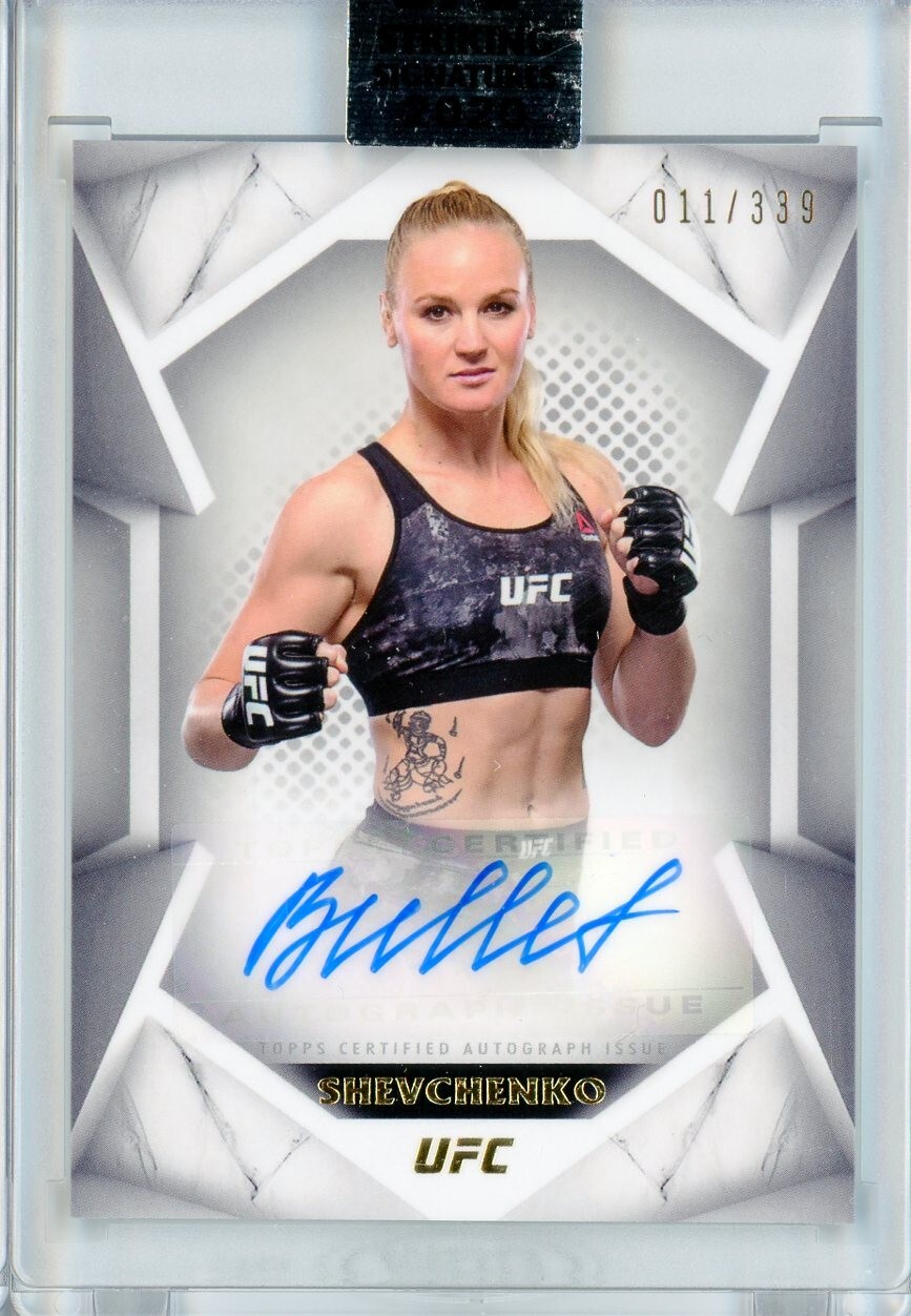 2020 Topps UFC Striking Signatures VALENTINA SHEVCHENKO AUTO