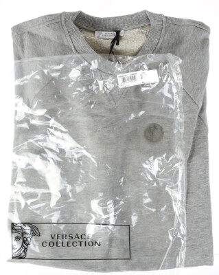 Pre-owned Versace Collection Sweatshirt Man Grey V800687ssvj00358 V8002 Sz.s Make Offer In Gray