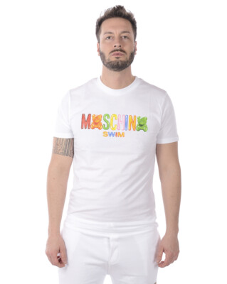 Moschino Swim T-Shirt Sweatshirt Cotton Man White A1910 2325