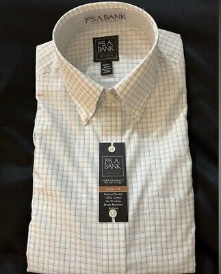 Jos A Bank TRAVELER Shirt - Size: 15 1/2 x 32  Slim Fit - Brand New