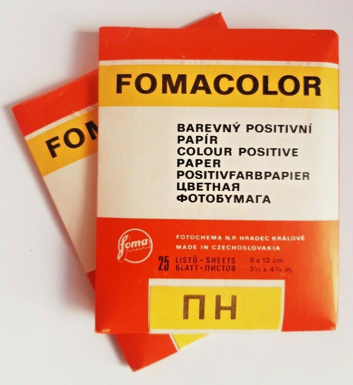 Paper Photographic COLOR VINTAGE "FOMACOLOR" 25 sheets 9x12cm glossy (2 pack)