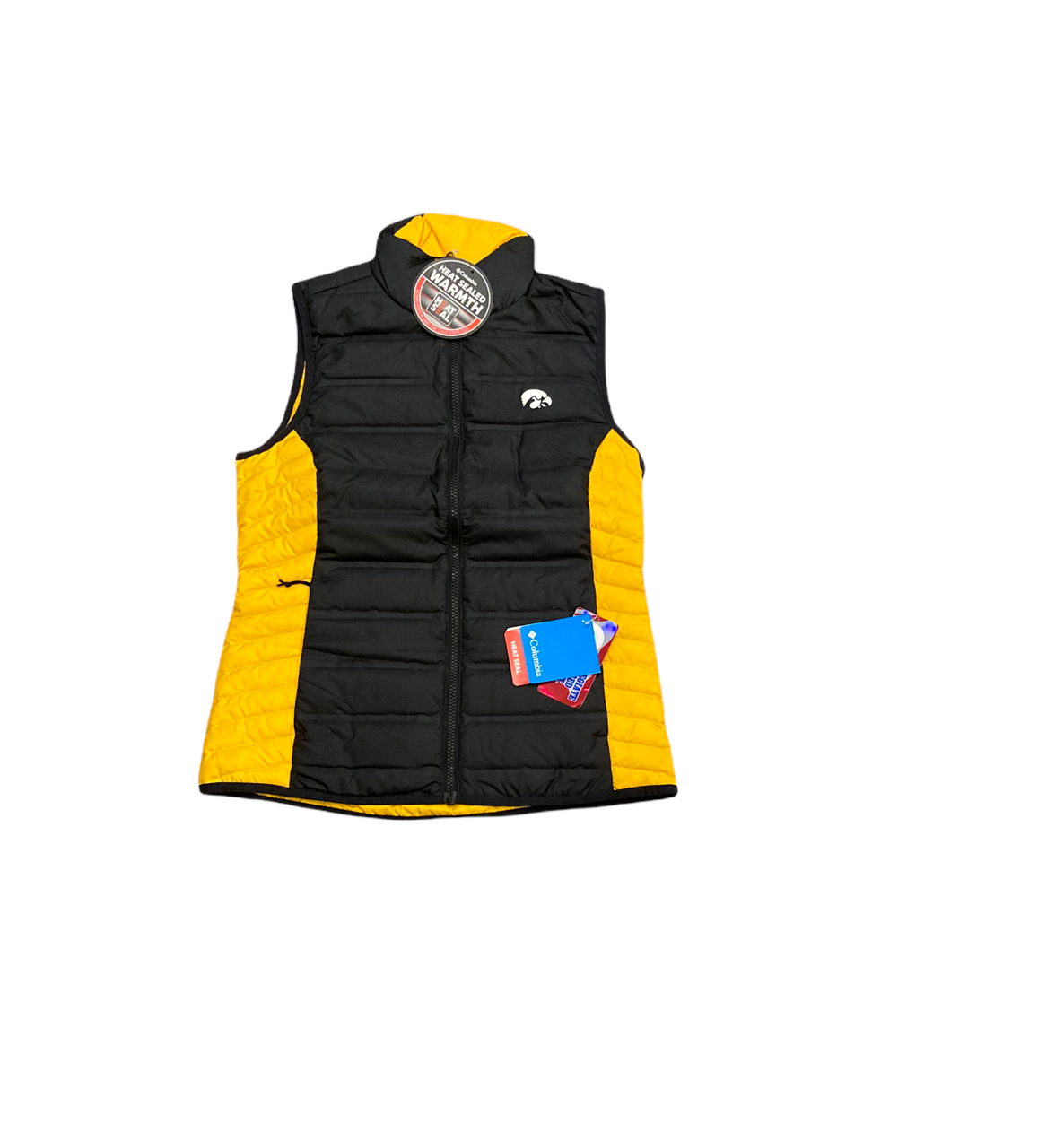 NWT NEW Iowa Hawkeyes Women's Columbia Reversible Puffer Vest