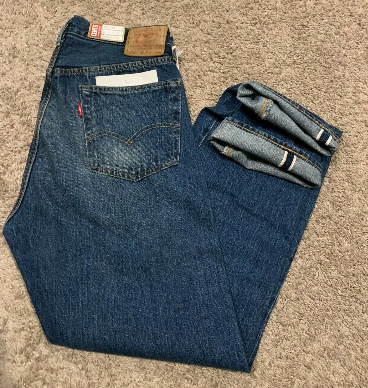 Pre-owned Levi's Lvc 1954 501z Xx Selvedge Jeans 33x32 Rt$278 0093 U44 In Blue