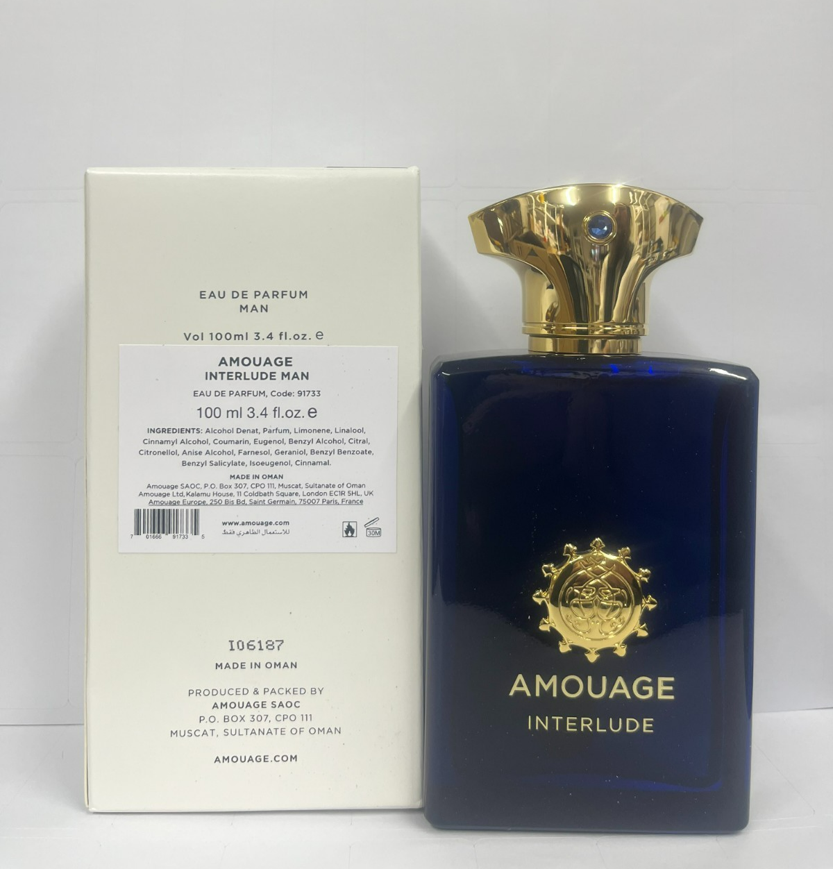 新品！定価77000円 Amouage Interlude 100ml Amouage Interlude MAN 100ml / 3.4 oz TESTER Authentic Non