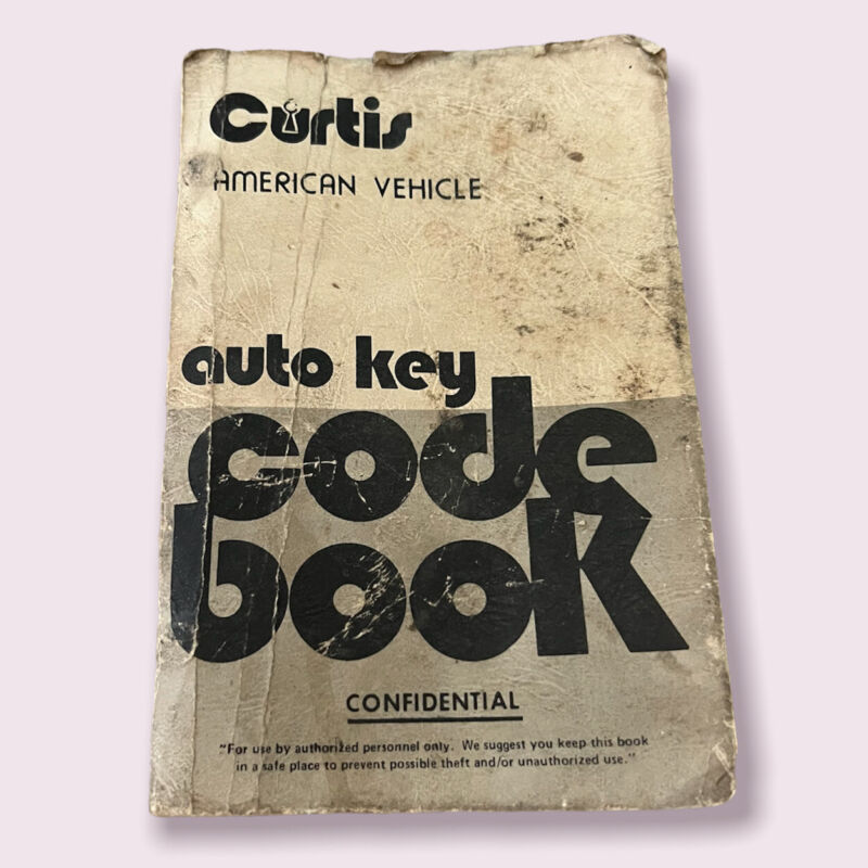 Curtis Auto Key Code Book AMERICAN VEHICLE 1971 Part Number 19615 ￼