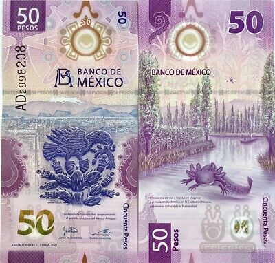 Mexico 50 Pesos 2021 Polymer P 133 UNC