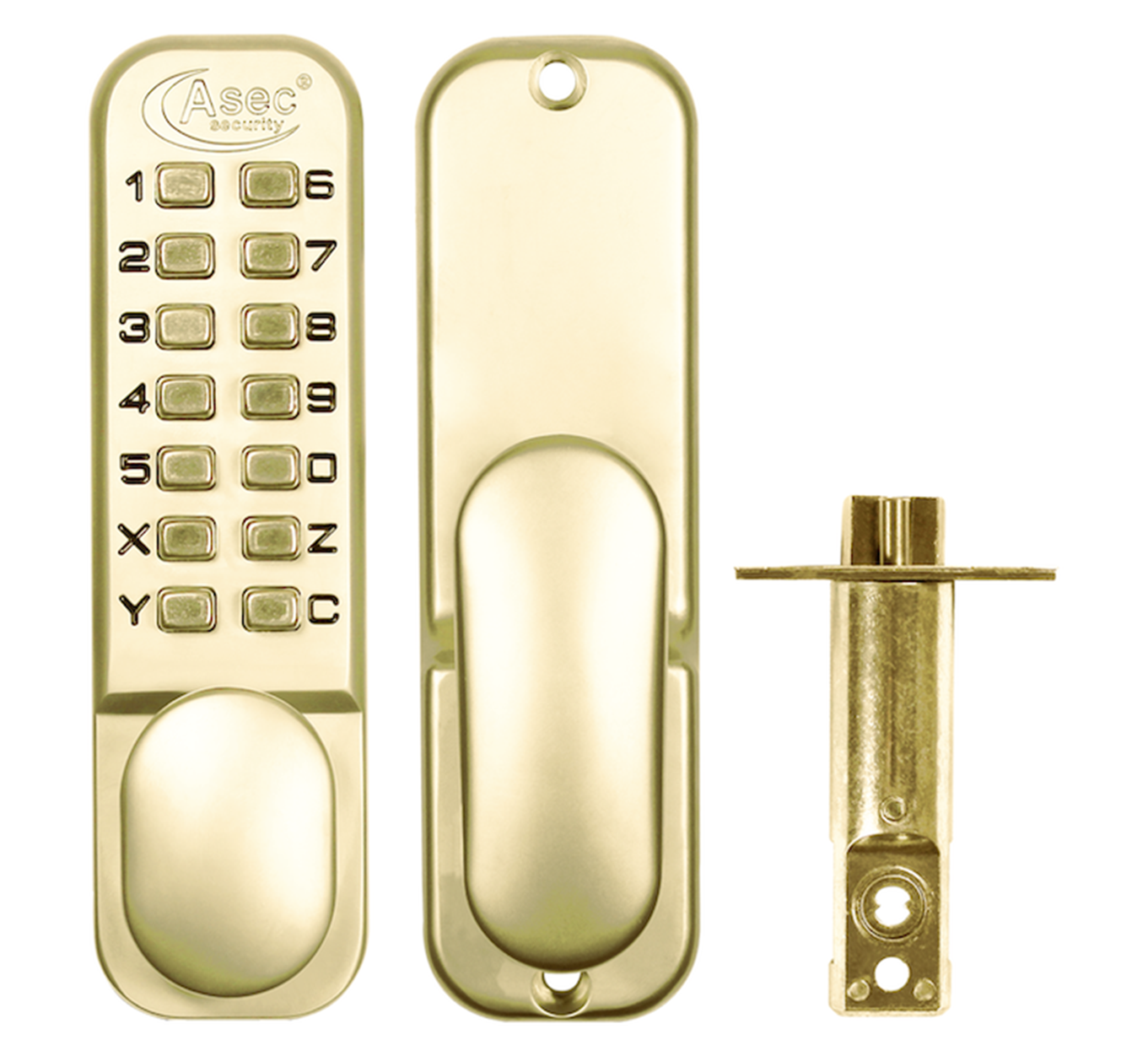 Asec Mechanical Push Button Digital Combination Code Door Lock