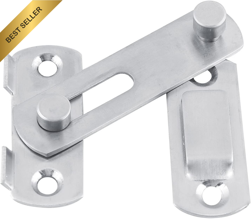 Sliding Barn Door Latch, Flip Stainless Steel 180 Degree Hasp Hook Bolt Lock Buc