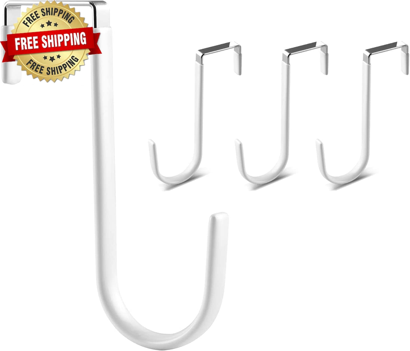 over the Door Hook, 4 Pack Door Hooks for Hanging Clothes, Towels, C ⭐️⭐️⭐️⭐️⭐️