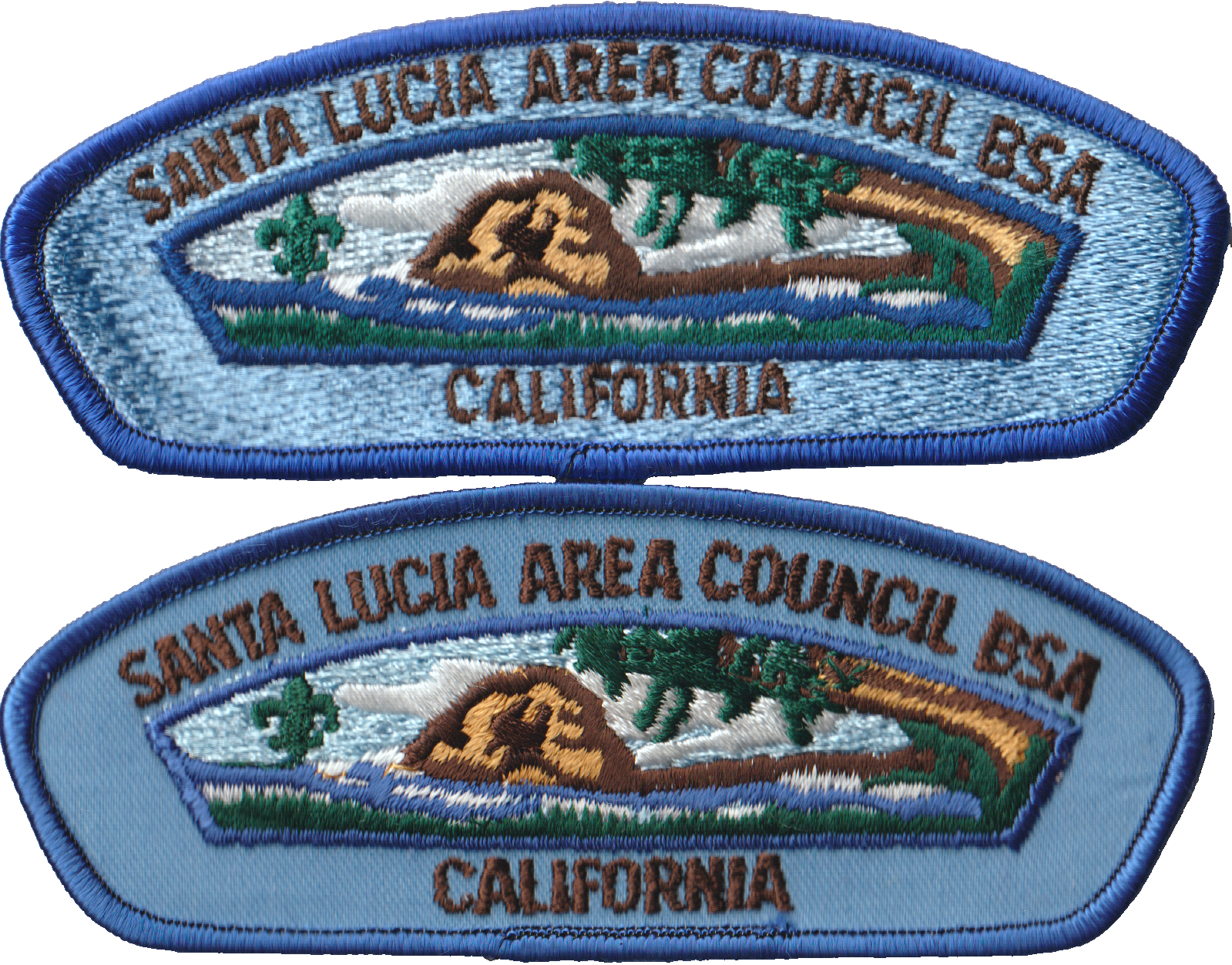 Santa Lucia Area Council CA Set of 2 CSPs Blue Bdr (AR3834)