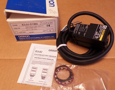  NEW Vintage, Obsolete Omron E3JU-D1M4 Photoelectric Sensor