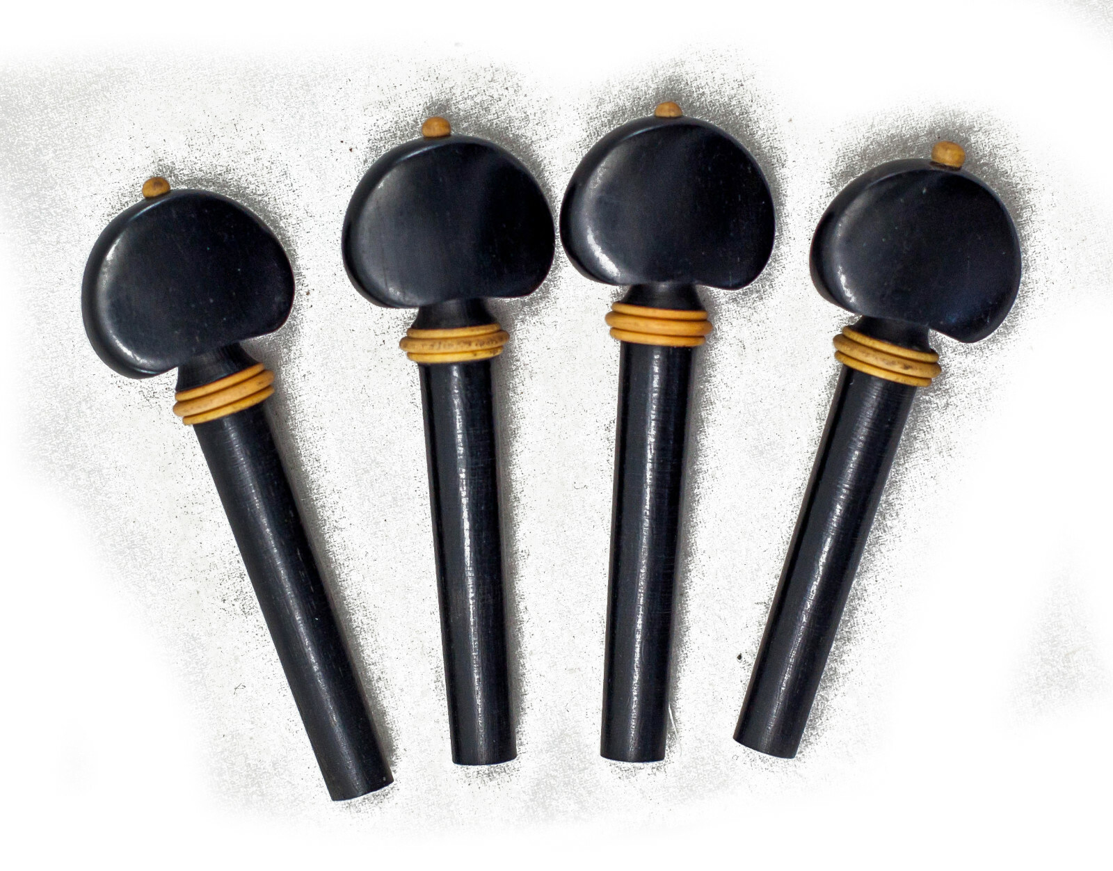 Ebony Violin Tuning Pegs Yellow Rim 4/4 Size New High Quality Fiddle