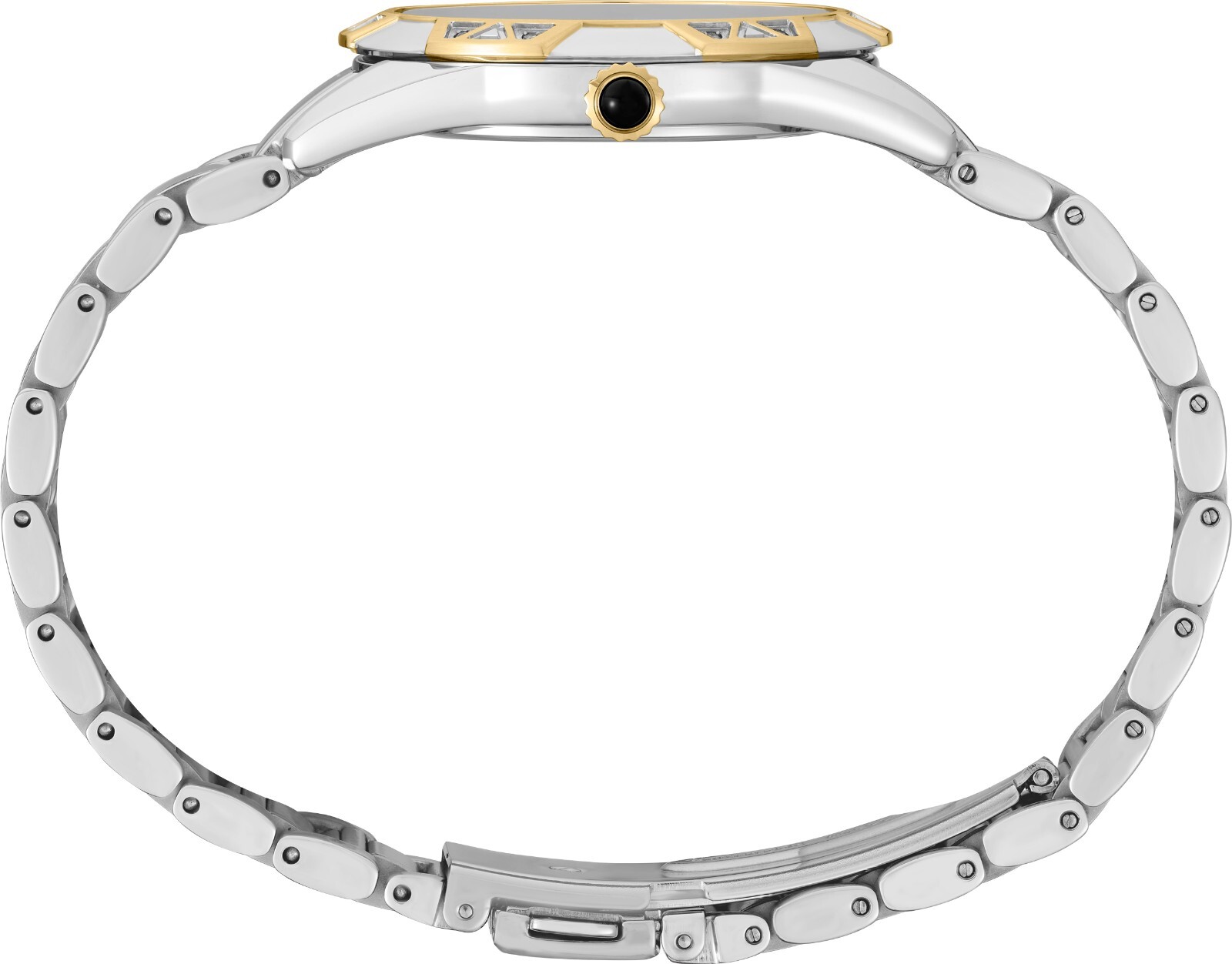 Pre-owned Seiko Diamond Collection Skk728 33mm Two-tone Women's Watch-mother Of Pearl Dial