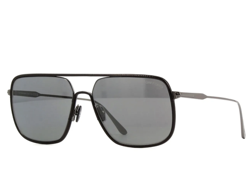 Pre-owned Tom Ford Cliff-02 Ft1015 12c Limited Edition Sunglasses Black Frame 60mm In Gray