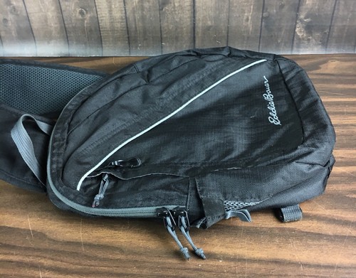 Eddie Bauer Black Midsize Shoulder Bag Day Pack Carry On Travel Commute Book