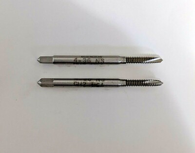 4-36 SPIRAL POINT PLUG TAP RH HSS 2FL H2 GUN MACHINE TAP GTD (QTY:2) USA NOS 