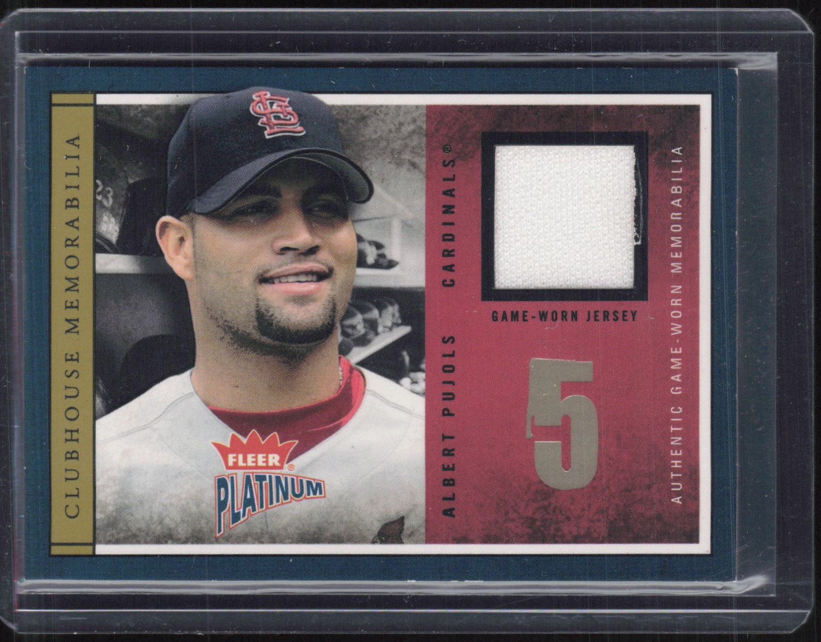 2004 Fleer Clubhouse Memorabilia Albert Pujols Game Used Jersey