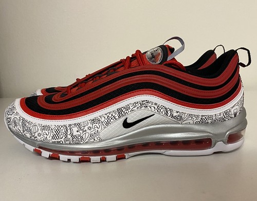 Nike Air Max 97 Jayson Tatum The Deuce Red Black White Mens Nike Air Max 97 Jayson Tatum The Deuce Red Black White Mens