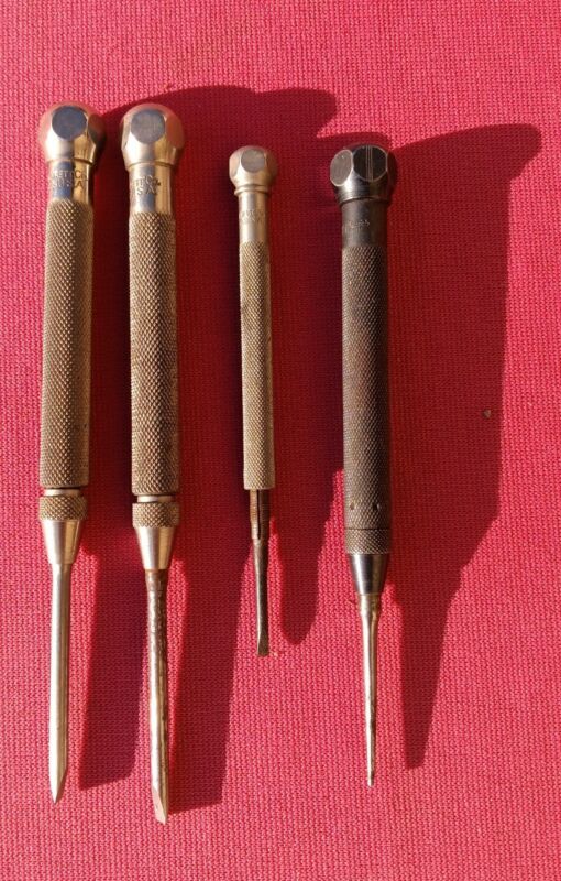 Starrett Pocket Scribe and Screwdriver removable tips jeweler lot of (3)+ Welsh 