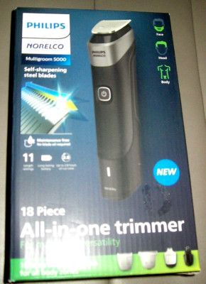 Philips Norelco Multi Groomer 5000 18 all in one Piece Mens Grooming Kit new mib