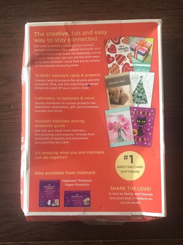 New! Hallmark Card Studio Software (Cards, Calendars, Scrapbooks) Free Shipping