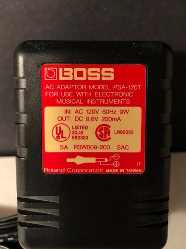 Boss PSA-120T 9.6V 200ma Guitar Effects Pedal Power Supply Adapter